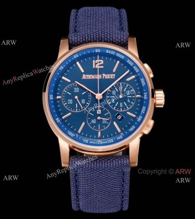 1:1 Super Clone Audemars Piguet Code 11.59 Men Watches Rose Gold -Blue Dial